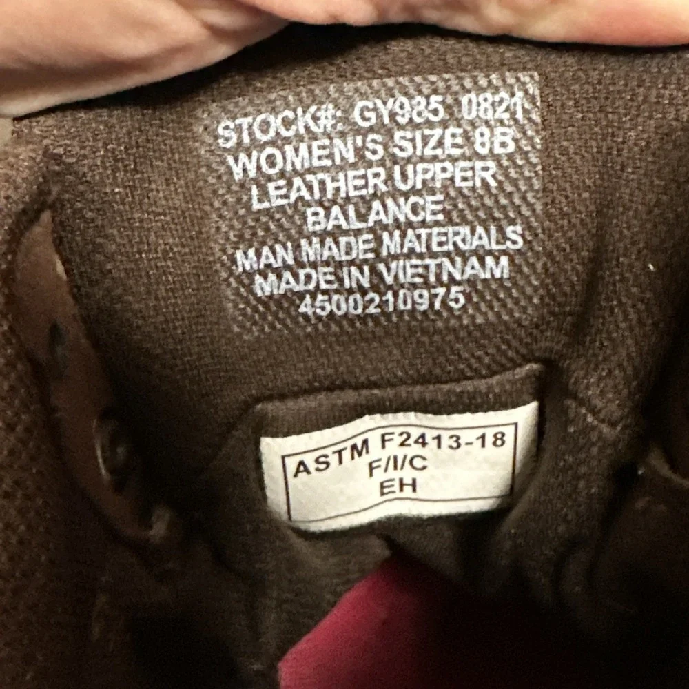 Justin Gy985 Women's 8B Steel Toe Safety Work Boots EH Waterproof Slip Resistant